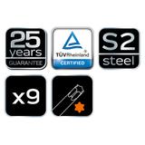 Klucze Torx T10-50, zestaw 9 szt., kolorowe