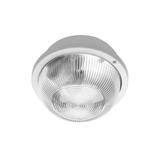 OPRAWA KANAŁOWA IBIZA, OKRĄGŁA, MAX. 60W, E27, KORPUS BIAŁY ABS, KLOSZ SZKLANY, IP44