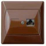 AKCENT Gniazdo komputerowe pojedyncze, kat. 5e FOREX - kolor brązowy