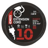 Przedłużacz 1 gniazdo 10m 3× 2,5mm guma / neopren P01710R EMOS