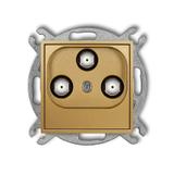 MINI Mechanizm gniazda multimedialnego 3F DATA (UPC) złoty