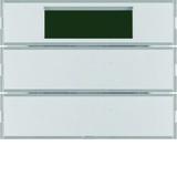 BERKER KNX system K.5 Przycisk podwójny z regulatorem temperatury i wyświetlaczem aluminium 75662774