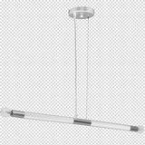 Milagro lampa wisząca Bastone 2xE14 biała/chrom MLP6566