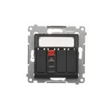 Simon 54 Gniazdo głośnikowe 1-krotne Przekrój przewodów dla wejścia i wyjścia 25 mm2 czarny