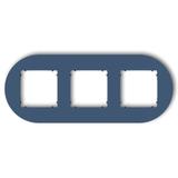 MINI Ramka potrójna okrągła z tworzywa navy blue 64MRTO-3 KARLIK