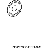 Harmony XB6 Etykieta do przycisku bezpieczeństwa fi45 żółta ZB6Y7330 Schneider