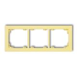 DECO Ramka uniwersalna potrójna z tworzywa DECO Pastel Matt kanarkowa