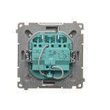 Simon Basic Łącznik potrójny z podświetleniem LED 10A szybkozłączka stal inox