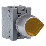 3-POŁ ŁĄCZNIK POKR ŻÓŁTY.2ZW PODŚW. AC(24V-230V),DC(24V-110V)