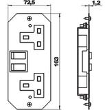 AP MT2 BS 2SS0, Gniazo BS z pokr., podwójne