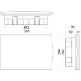 Rozdzielnica podtynkowa do GK 1x12 KRP-12 N+PE IP40 IK07 drzwi transparentne 24.212 OPATÓWEK