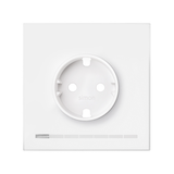 Simon 100 Panel 1-krotny: iO gniazdo z/u schuko biały mat