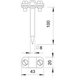 163-100, UCHWYTY PRZEW.Z NAKŁADKĄ 100 MM