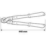 Obcinak do kabli miedzianych i aluminiowych 440 mm