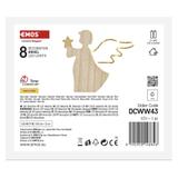 Ozdoba świąteczna anioł 8 LED 13 cm 2x AA ciepła biel IP20 timer DCWW43 EMOS
