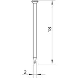 362, GWÓŹDŹ STALOWY 18MM 2MM