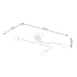 Żyrandol VECTOR 4 czarny