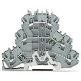 TOPJOBS złączka 3-piętrowa 2,5 mm2 PE/L/L szara