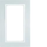 BERKER B.7 Ramka z dużym wycięciem aluminium/biała mat 13096914 HAGER