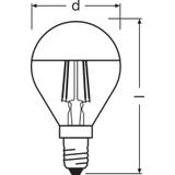 Lampa LED STAR CL P Filament szkło przezroczyste Mirror Gold 37 non-dim 4W 827 E14