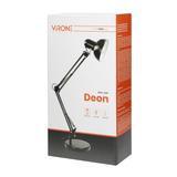DEON, lampa biurkowa, 60W, E27, wysoka, stal, biała DL-2/W ORNO
