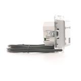 Simon 54 Regulator temperatury z wyświetlaczem z czujnikiem zewnętrznym 16(2) A 230V srebrny mat *W