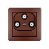 DECO Mechanizm gniazda multimedialnego 3F DATA (UPC) brązowy metalik