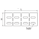 Łącznik kątowy do korytka 80mm Grubość 1,20 mm 1mb LKDH80/1 182800 BAKS