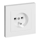 Gniazdo pojedyncze podtynkowe 2P+Z Malta, 16A, 250V, PT-16M, biały FMS-105/W ORNO