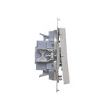 Simon 55 Przycisk zwierny potrójny szybkozłączka Aluminium mat