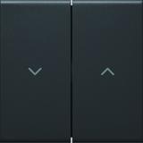 tehalit.WA Klawisze symbol  strzałki  do łącznika żaluzjowego PC-ABS czarny