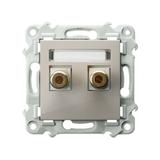 SZAFIR Gniazdo głośnikowe pojedyncze - kolor kaszmirowy beż