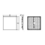 Panel LED Ledinaire RC065B G5 UGR19 28W 3400lm IP20/40 4000K barwa neutralna 34S/ 840 PSU W60L60 OC