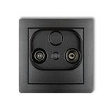 DECO Mechanizm gniazda abonenckiego RTV końcowego 2dB grafitowy