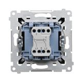 Simon 54 Łącznik krzyżowy bez piktogramu 10A 250V szybkozłączka czarny DW7.01/X/49 KONTAKT
