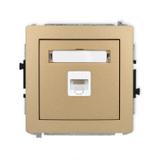 DECO Mechanizm gniazda komputerowego pojedynczego 1xRJ45, kat. 5e, 8-stykowy złoty metalik