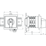 Łącznik Krzywkowy 10A, Rozłącznik 1-0-2 (2 - biegunowy),  do zabudowy modułowej