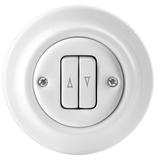 DECENTO Przycisk zwierny żaluzjowy Bezśrubowe podłączanie przewodów biały