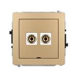 DECO Mechanizm gniazda głośnikowego pojedynczego, bez pola opisowego (typu banan - czerwony i czarny