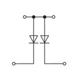 dwupiętrowa złączka diodowa 2,5 mm2