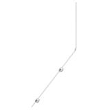 Iglica do podkonstrukcji paneli PV z zaciskami L=1250 mm, kąt 55 st. /AL/ | AN-90L/AL/