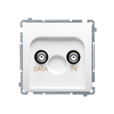 Simon Basic Gniazdo antenowe TV-DATA 1x wejście: 5–1000 MHz biały BMAD1.01/11 KONTAKT