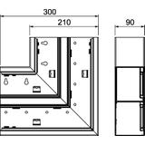 GS-DFS90210RW, Naroże płaskie 90X210 CZ.B.