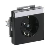 CARAT/FUTURE Gniazdo SCHUKO z polem opisowym Z uziemieniem, 2P+E antracyt 2CKA002011A3802 ABB