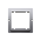 Simon Basic Adapter (przejściówka) na osprzęt standardu 45 × 45 mm. Montaż do puszki na wkręty stal inox BMA45/21 KONTAKT