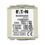 FUSE 630A 690V 1*BN/50 AR UC Wkładka szybka 630A AC 690V rozmiar 1 45x59x51 mm aR I 170M3423 EATON