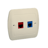 Simon Akord Gniazdo telefoniczne RJ12+komputerowe RJ45 kategoria 5 dla RJ45. Montaż do puszki na wkr