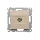 Simon 54 Gniazdo antenowe TV pojedyncze Do instalacji indywidualnych kremowy