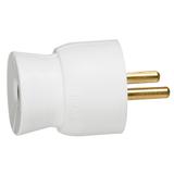 Wtyczka 2P+Z 16A Plastikowa Biała Proste Wyjście Przewodu. 50100 Helmo 050100 LEGRAND