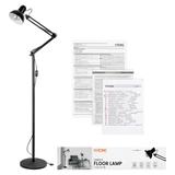 LUWES II, lampa podłogowa, E27, max. 18W, 182 cm, czarna LS-7/B ORNO